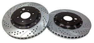 Dodge Viper Brake Rotor (2) - Rear - Baer Brakes - Eradispeed+ 2-Piece Slot & Drilled - `03-`10